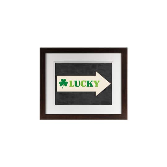 Lucky Arrow 11&#x22; x 14&#x22; Black Framed Print Under Plexiglass